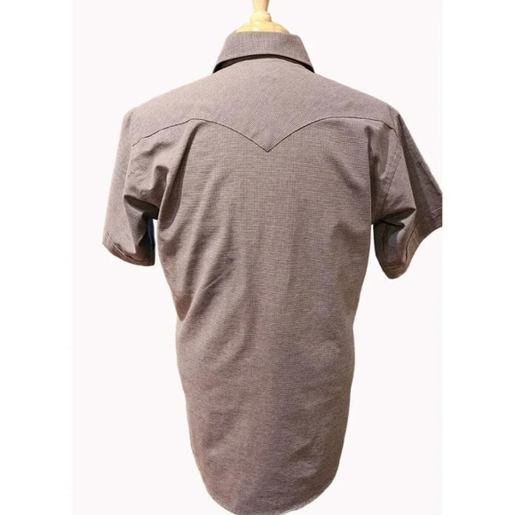 Vintage Ruddock Western Shirt Classic 16 Extra Long Tail Short Sleeves - Picture 3 of 7